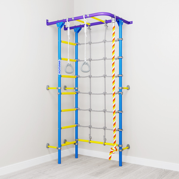 Шведская стенка S4 сиренево/голубой