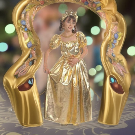 Принцесса золотая, рост 128 Widmann