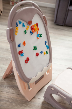 Развивающий детский мольберт UNIX Kids розовый