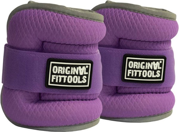 Комплект утяжелителей весом 2 кг (пара) сиреневые Original Fit.Tools