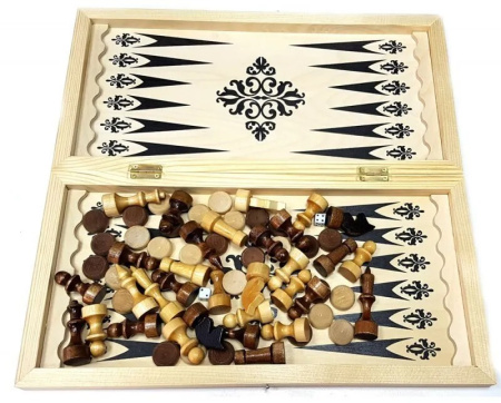 Игра настольная 2 в 1 (шахматы, нарды) Бэмби