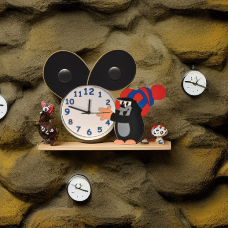 Часы настенные КРОТ В ШАПКЕ Pomy Toys