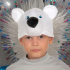 Карнавальная шапочка Мишка полярный белый Карнавалофф
