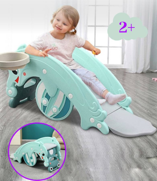 Горка-качалка 2 в 1 Дельфин ментол Perfetto Sport