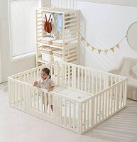 Манеж-стеллаж UNIX Kids 180х150 см 2 в 1 White