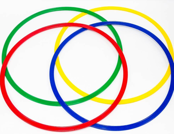 Обруч гимнастический плоский 50 см, 1 штука Тех-пласт