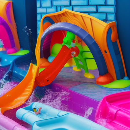 Горка с разбрызгивателем малая Mochtoys