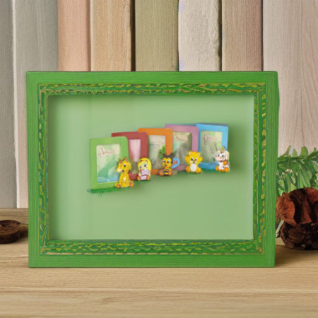 Фоторамка ЖИВОТНЫЕ вертикальная, зеленая Arance