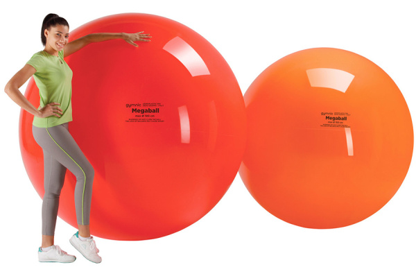 Мяч фитбол большой Megaball 150 см оранжевый Ledraplastic