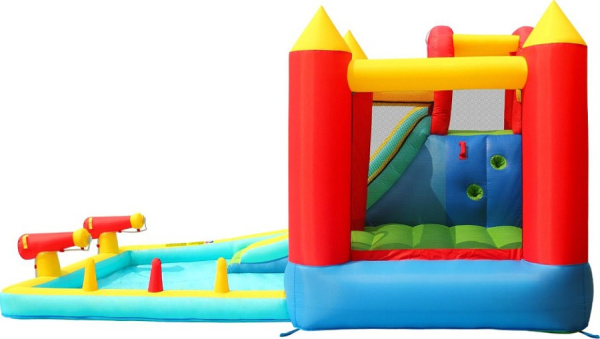 Надувной батут с горкой Прыжок и всплеск Happy Hop