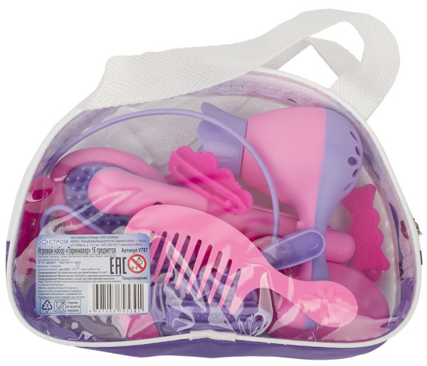 Игровой набор Парикмахер 16 предметов в сумочке СТРОМ