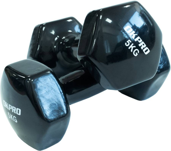 Гантель виниловая 5 кг для групповых программ OKPRO