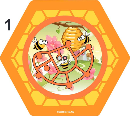 Бизиборд Соты, 6 панелей Romsens