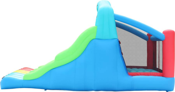 Надувной батут с тройной горкой Большие гонки Happy Hop