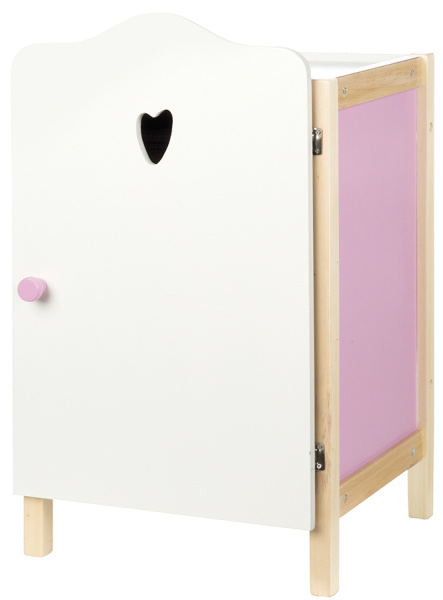 Кукольный шкаф Scarlett, белый/розовый/натуральный Roba