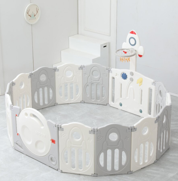 Манеж UNIX Kids SUPREME Space 200x240 см Grey