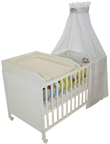 Портативный пеленальный стол с матрасиком для детской кровати Vichy белый Roba