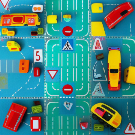 Мягкие модульные плитки АВТОДОРОГА Wonder Toys