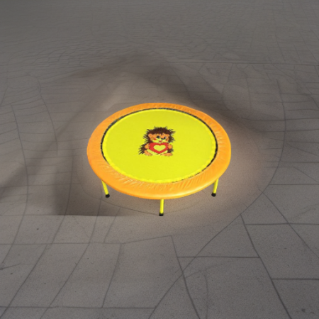 Батут складной 138 см оарнжевый