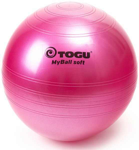 Гимнастический мяч TOGU My Ball Soft 65 см красный перламутровый