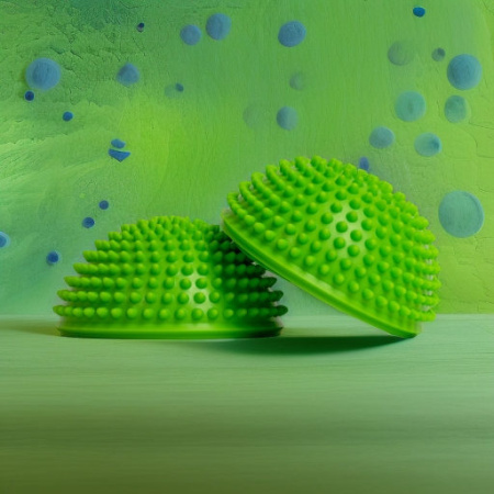 Полусфера массажно-балансировочная зеленая, 2 штуки