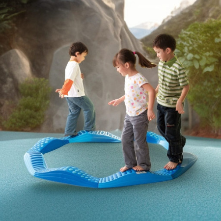 Волнистая тактильная дорожка голубая, 8 элементов Weplay