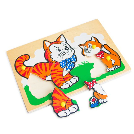 Рамка-вкладыш Кот и котенок ЛЭМ