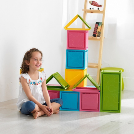 Строительные панели цветные, 68 элементов Weplay