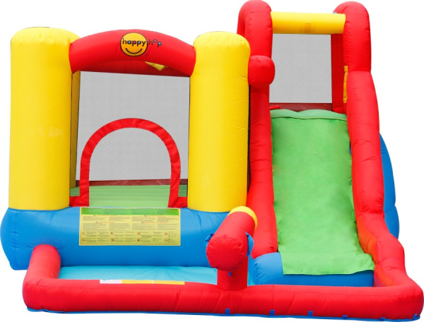 Надувной батут с горкой Скольжение Happy Hop