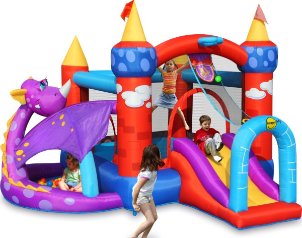 Надувной батут с горкой ДРАКОША Happy Hop