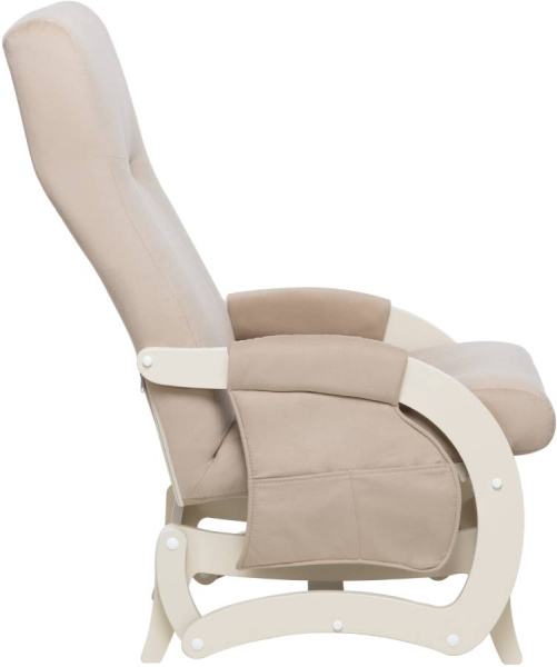 Комплект для кормления Кресло-глайдер и пуф Milli Кьяра (слоновая кость, ткань V18)