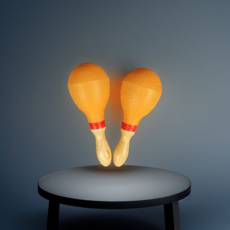 Маракасы пластиковые оранжевые Flight