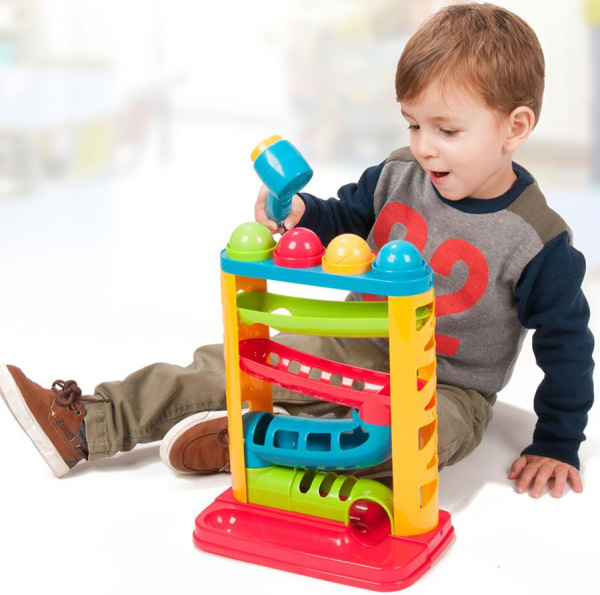 Игра с молоточком Горка с шариками Miniland