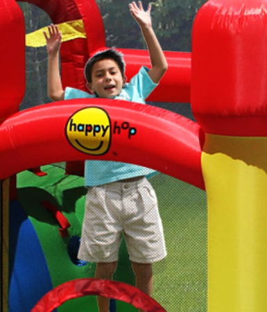 Надувной батут с горкой Супер скольжение Happy Hop
