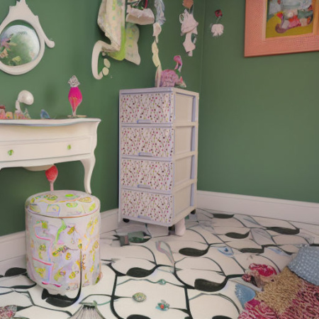 Комод с рисунком Горох