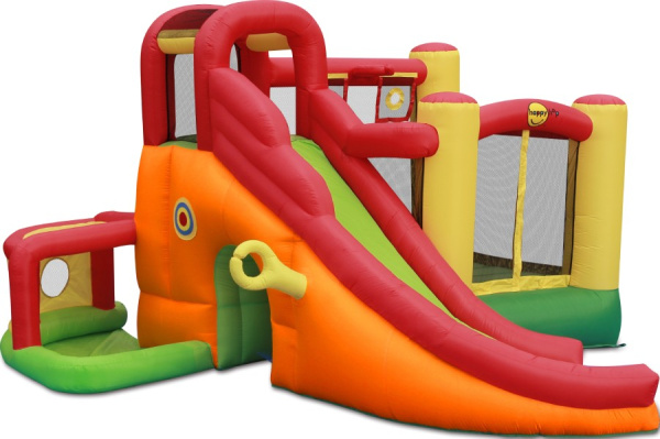 Надувной батут с горкой ИГРОВОЙ ЦЕНТР 11 в 1 Happy Hop