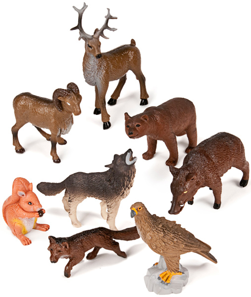 Набор фигурок Животные леса, 8 фигурок Miniland