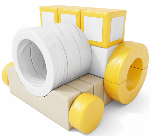 Мягкие игровые блоки Трактор Pastel Romana