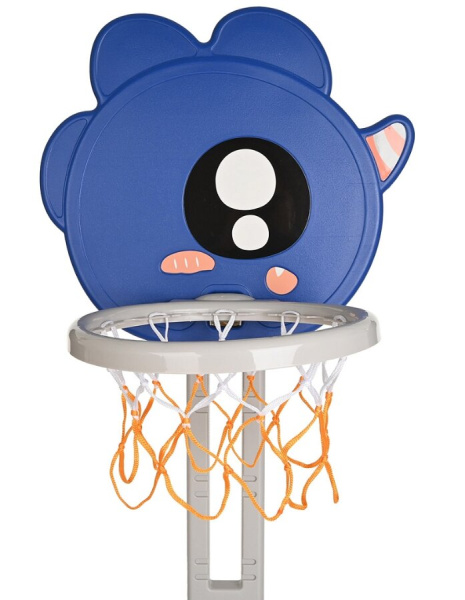 Стойка баскетбольная Птичка с кольцебросом и футбольными воротами синяя Pituso