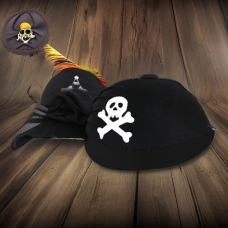 Головной убор ПИРАТА, черный Widmann