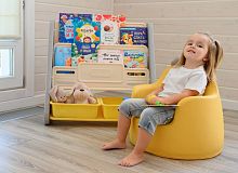 Кресло детское UNIX Kids Мишка желтый размер S