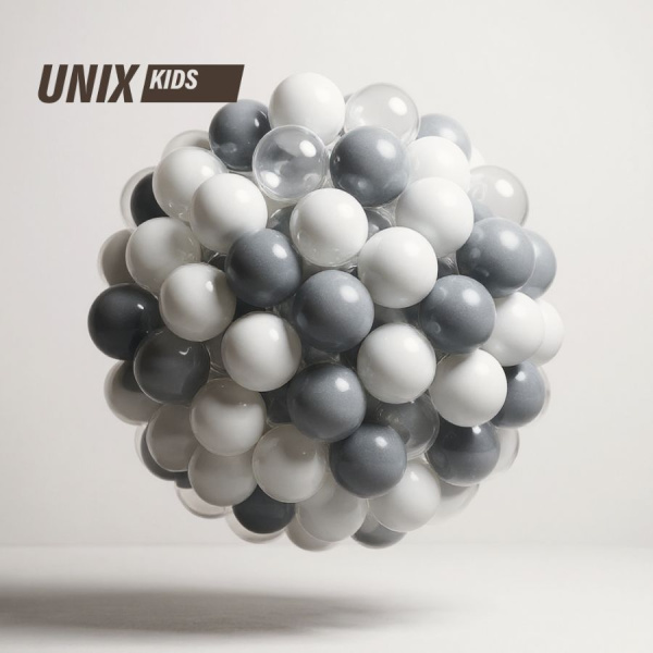Шарики для сухого бассейна 7 см, 150 штук 4 цвета серые