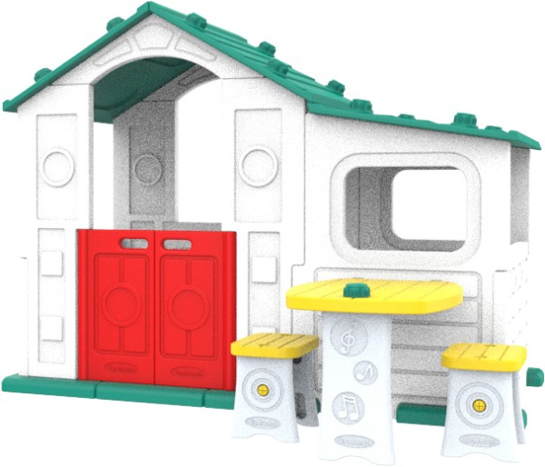 Домик игровой с пристройкой со столиком и стульчиками ТОМО Toy Monarch