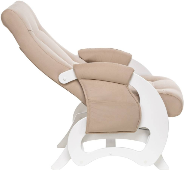 Комплект для кормления Кресло-глайдер Milli Ария и пуф (молочный дуб, ткань V18)