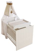 Портативный пеленальный стол с матрасиком для детской кровати Vichy белый Roba