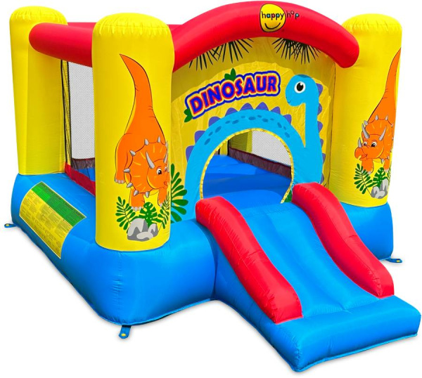 Надувной батут с горкой Забавный динозавр Happy Hop