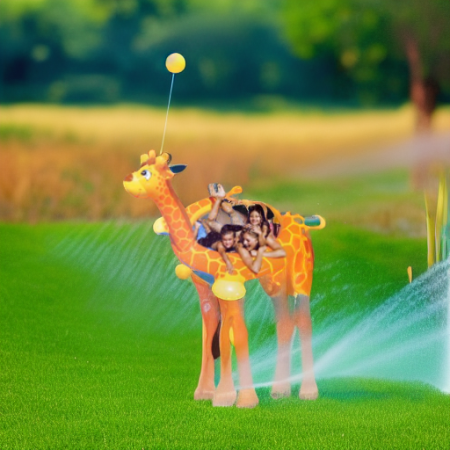 Жираф с разбрызгивателем Intex