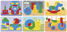 Карточки Игрушки к Мозаике Pegs 15 мм, 6 карточек Miniland