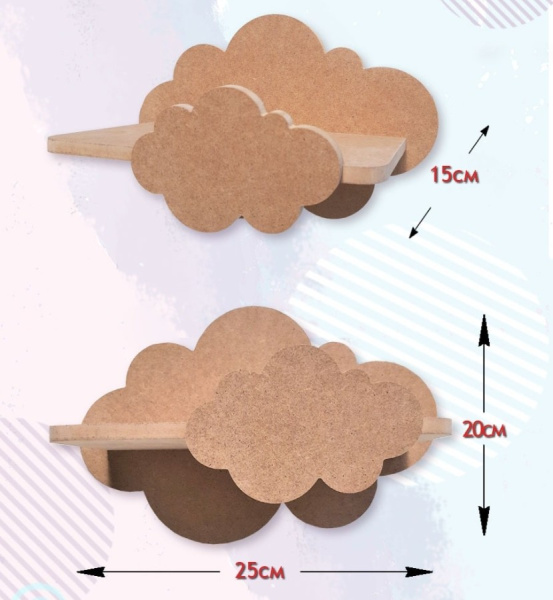 Полочка Облако без окрашивания, 2 штуки PeMa kids