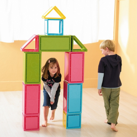 Строительные панели цветные, 68 элементов Weplay